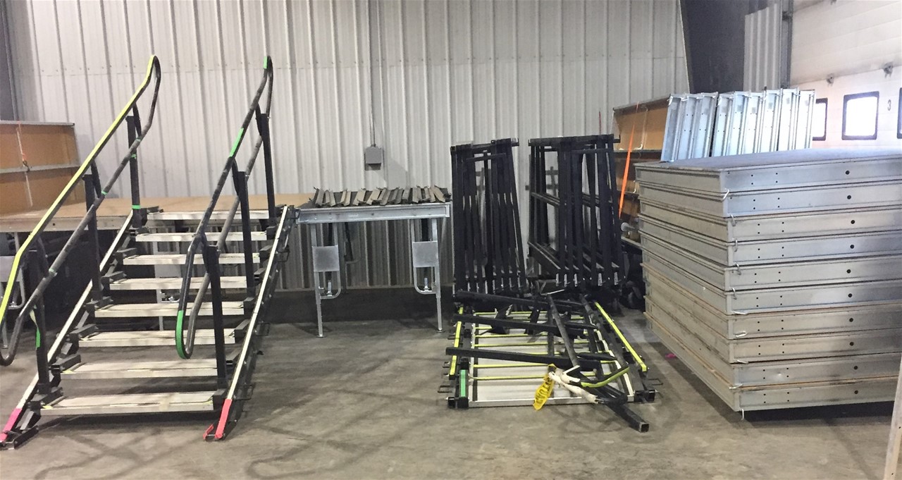 Commercial Stage Platforms - Wenger Showmaster 3 pkgs approx 672 sq ft each